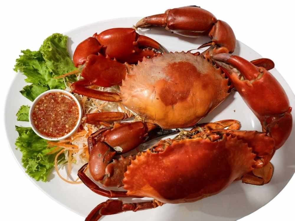Steamed Black Crab